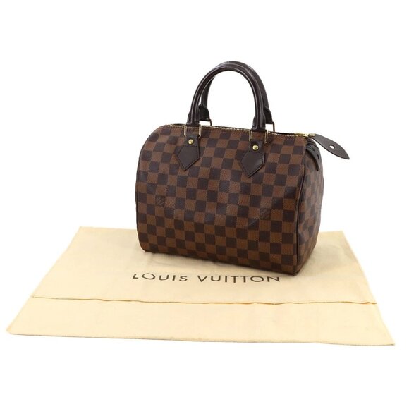 LOUIS VUITTON Damier Speedy 25 Hand Bag Ebene N41532 Purse 90290229 - Picture 1 of 10